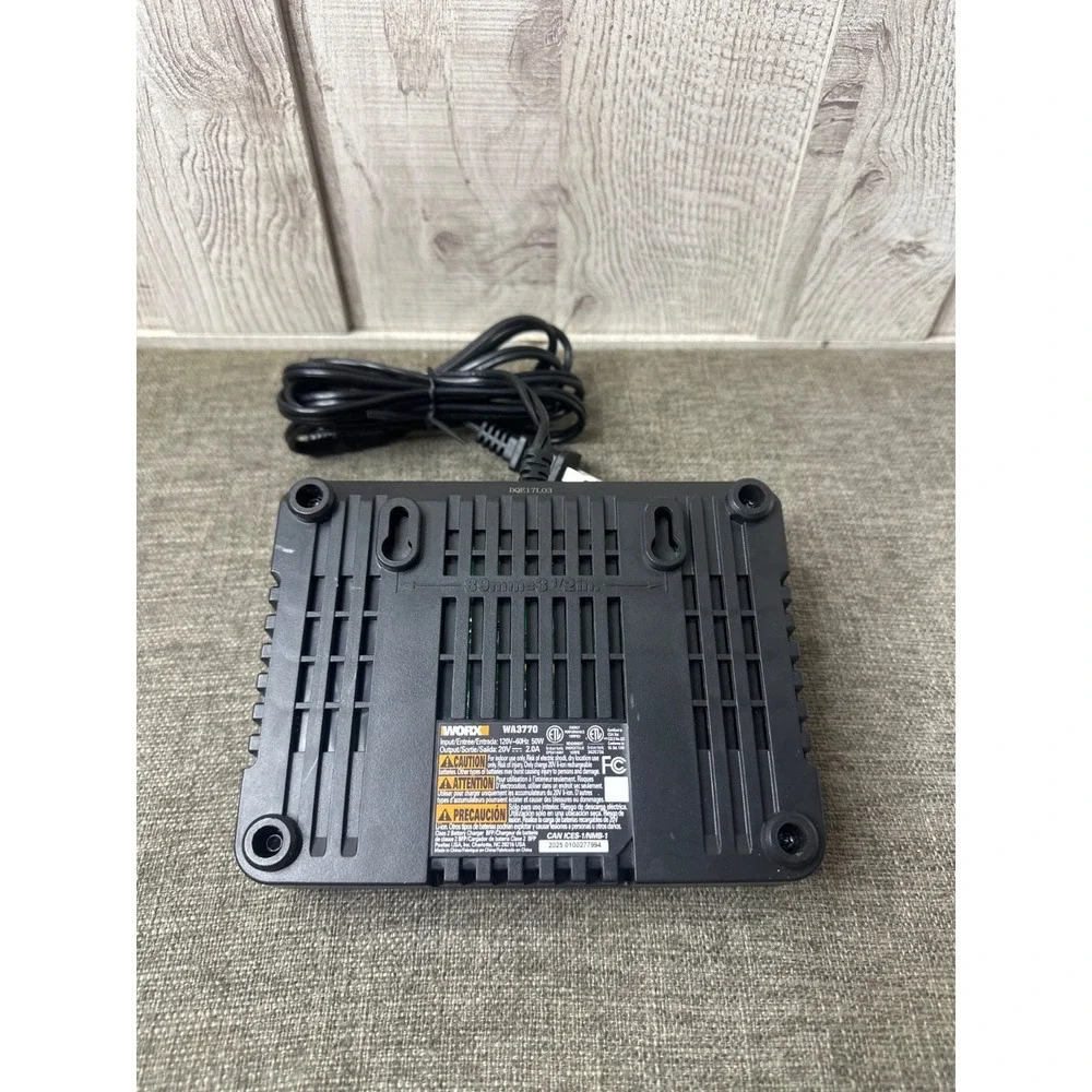 Worx WA3770 20V Dual Port Battery Charger For Power Tools
